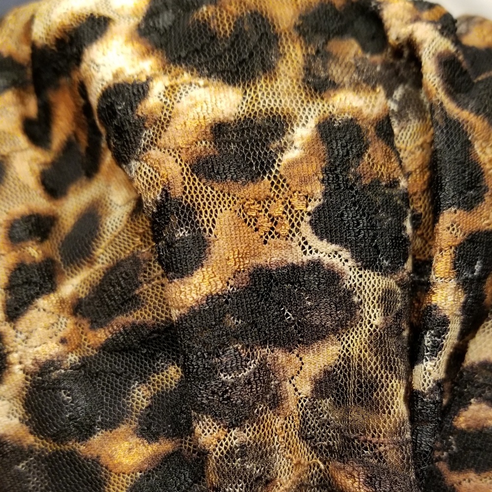 EXPRESS Strapless Lace Bandeau Leopard Print - Picture 4 of 4